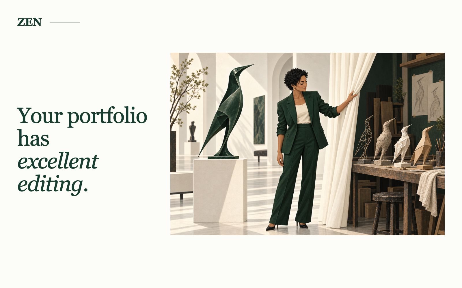 Your portfolio has excellent editing.